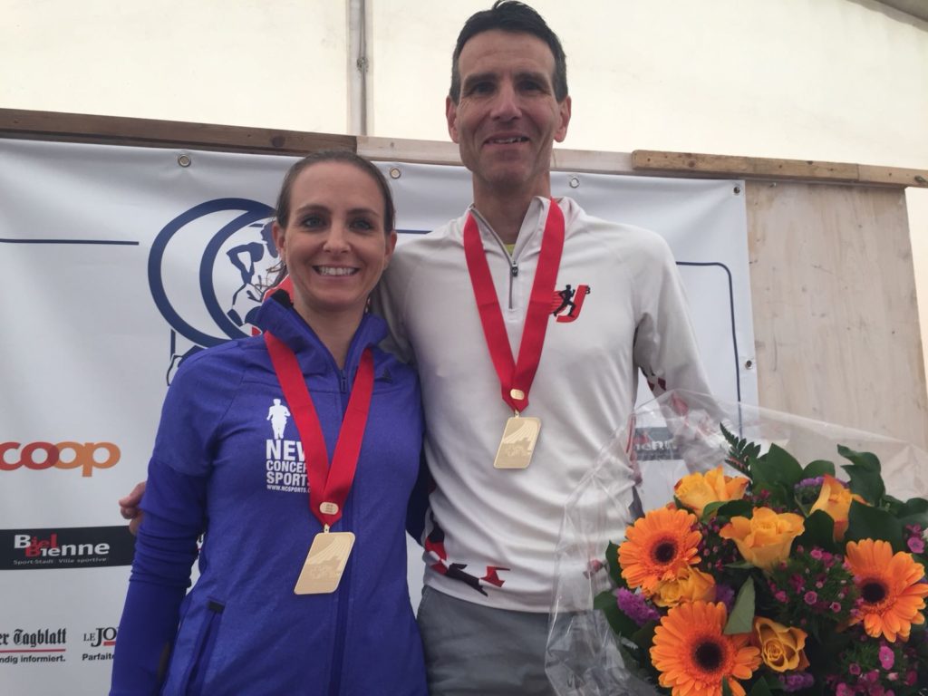 Claudia Bernasconi, Rolf Thallinger - Sieger der SM 100 km 2018 in Biel (Photo: Swiss Athletics)