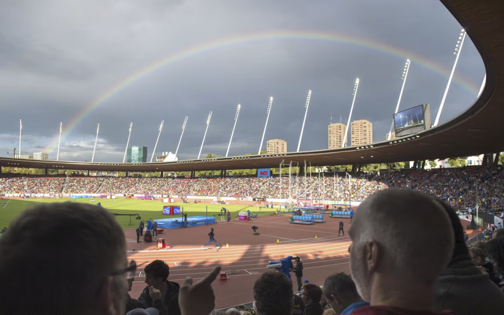 Regenbogen bei Weltklasse Zürich