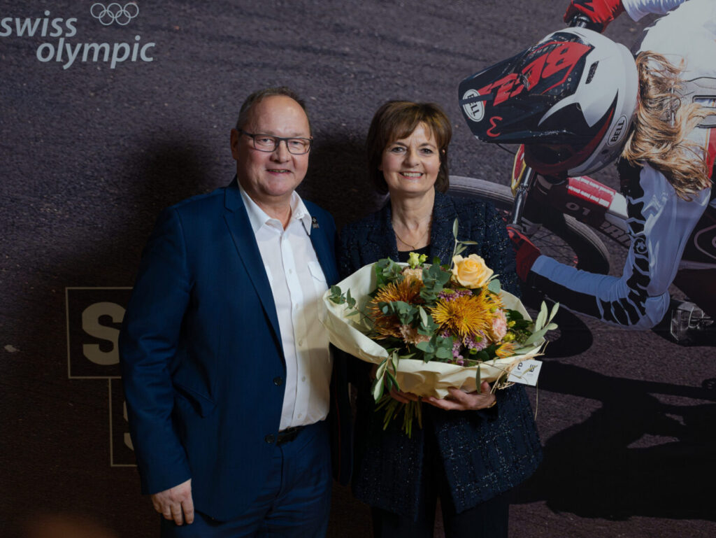 Jürg Stahl, Ruth Metzler-Arnold (Photo: Swiss Olympic/KEYSTONE/Manuel Lopez)