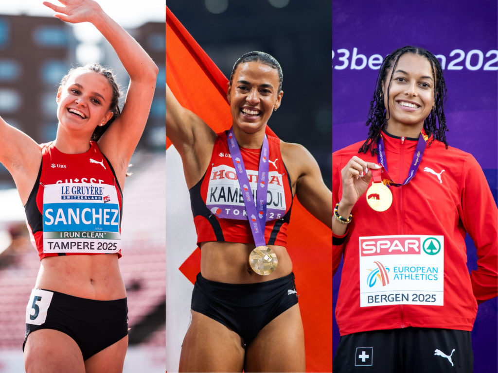Jil Sanchez, Ditaji Kambundji, Audrey Werro (Photos: athletix.ch)