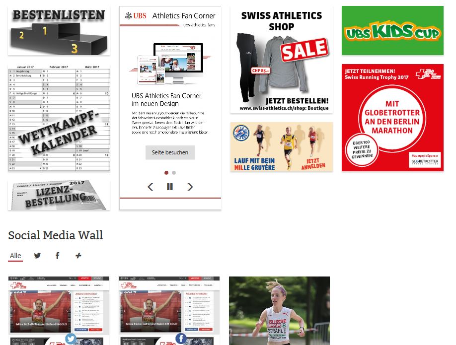 Neue Website Swiss Athletics