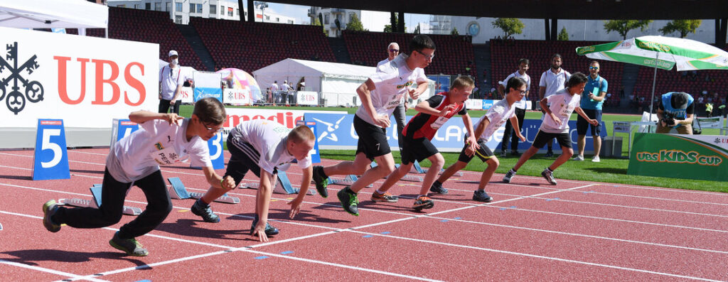 Sechs Kinder starten im Final des UBS Kids Cups for all