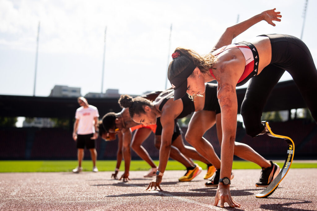 Dreipunktestart Sprintgruppe Letzigrundstadion