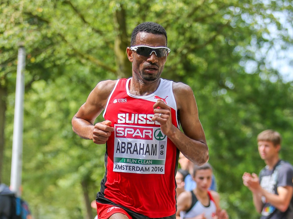 Tadesse Abraham im Halbmarathon an der EM 2016 in Amsterdam (Photo: athletix.ch)