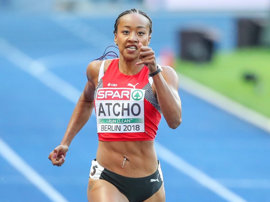 Sarah Atcho im 200-m-Halbfinal an der EM 2018 in Berlin (Photo: athletix.ch)