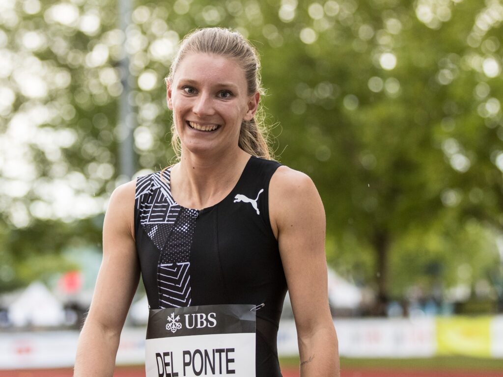 Del Ponte Ajla (US Ascona atletica, SUI, #24) gewinnt das 100 m Rennen beim CITIUS CHAMPS 2020 im Berner Wankdorf-Stadion am Freitag, 24. Juli 2020