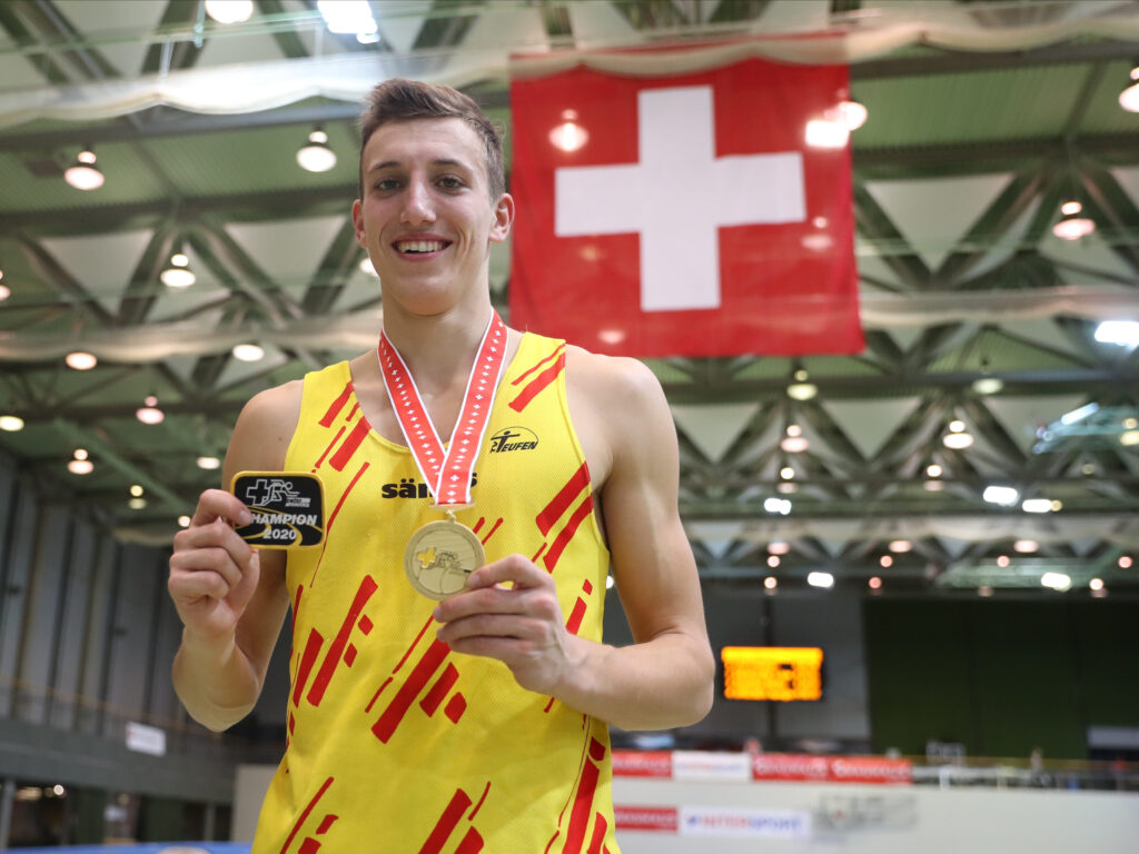 Simon Ehammer, Schweizer Meister im Hallen-Siebenkampf 2020 (Photo: athletix.ch)