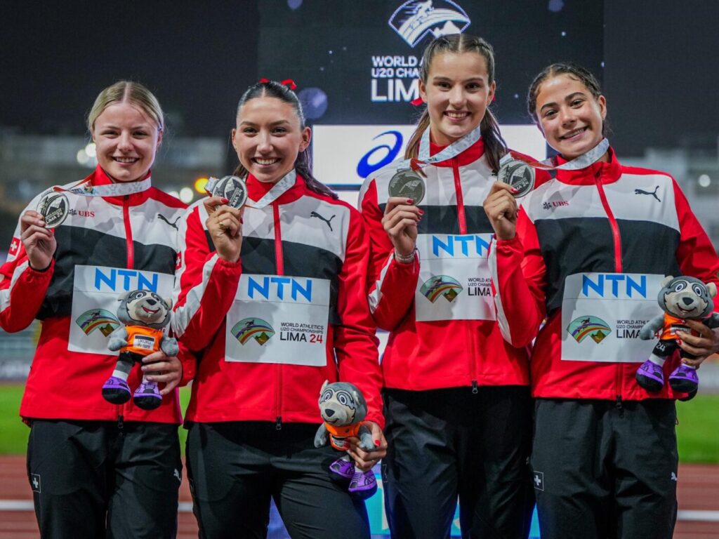 Alicia Masini, Chloé Rabac, Lia Thalmann, Timea Rankl (Photo: Soňa Maléterová / athletix.ch)