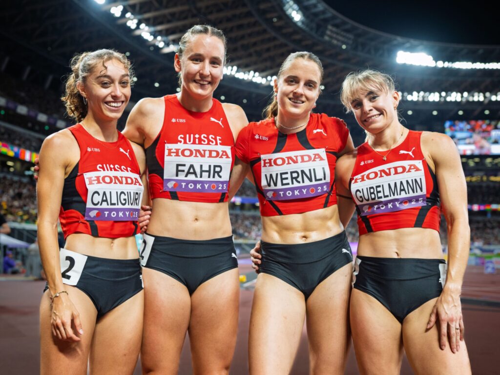 Iris Caligiuri, Annina Fahr, Lena Wernli, Catia Gubelmann (Photo: athletix.ch)