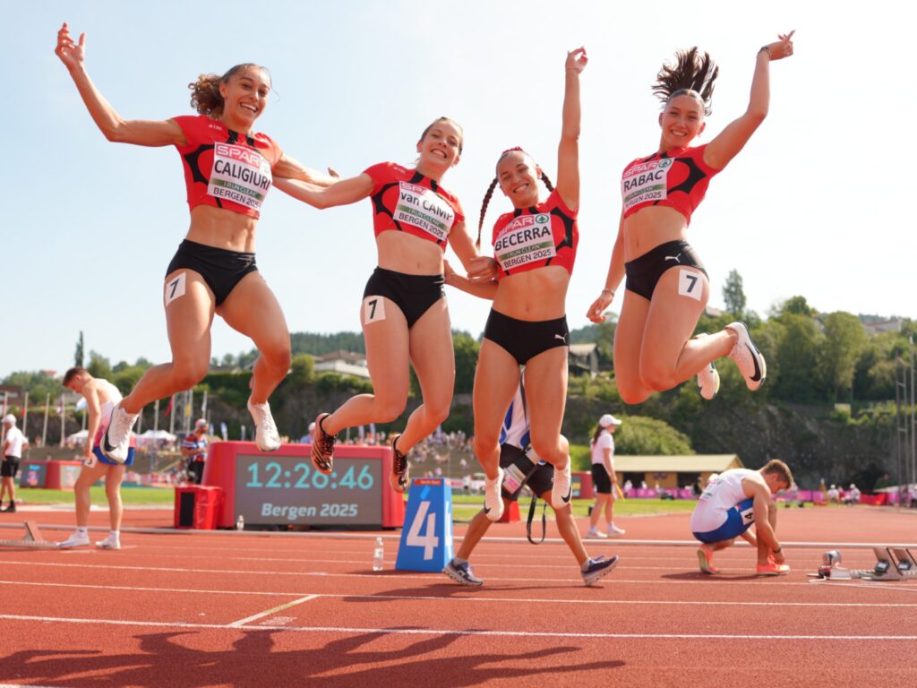 Iris Caligiuri, Emma Van Camp, Soraya Becerra, Chloé Rabac. (Photo: athletix.ch)