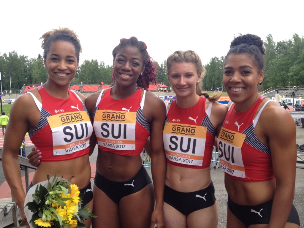 Salomé Kora, Samantha Dagry, Ajla Del Ponte, Mujinga Kambundji (Photo: Swiss Athletics)