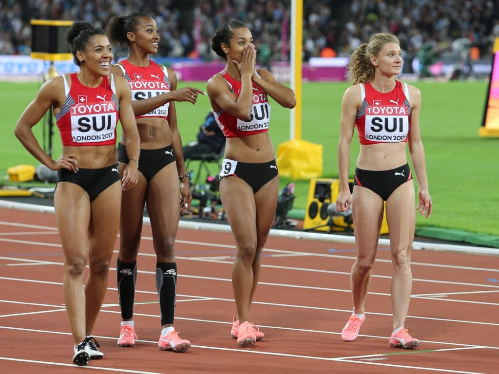 Mujinga Kambundji, Sarah Atcho, Salomé Kora, Ajla Del Ponte (Photo: athletix.ch)