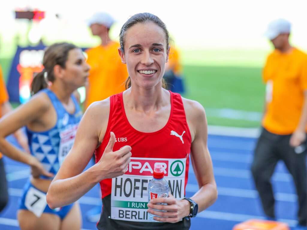Die 800-m-Läuferin Lore Hoffmann an der EM 2018 in Berlin (Photo: athletix.ch)