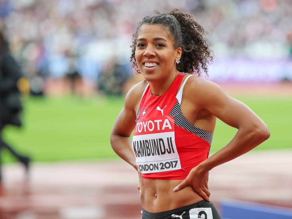 Die Sprinterin Mujinga Kambundji an der WM 2017 in London (Photo: athletix.ch)