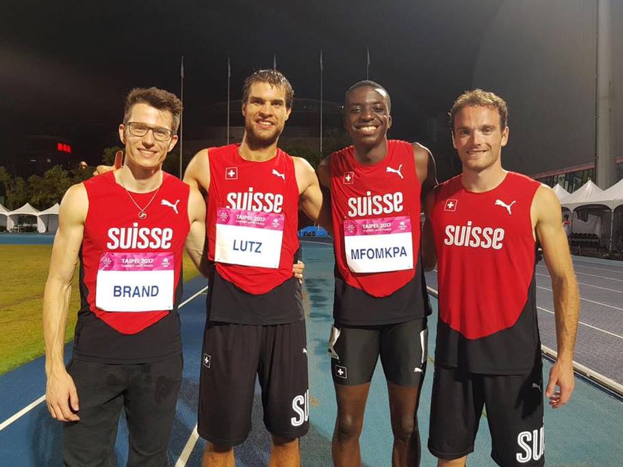 Dany Brand, Silvan Lutz, Alain-Hervé Mfomkpa, Daniele Angelella (Photo: Swiss Athletics)