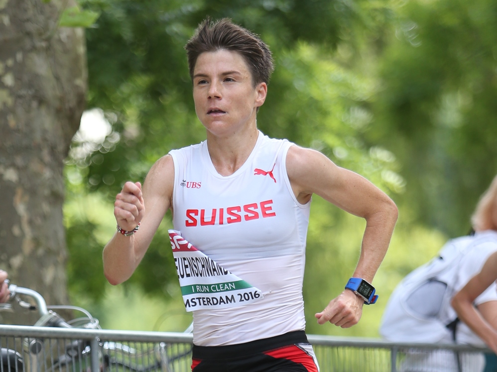 Maja Neuenschwander bei ihrem Einsatz im Halbmarathon an den Europameisterschaften in Amsterdam 2016
