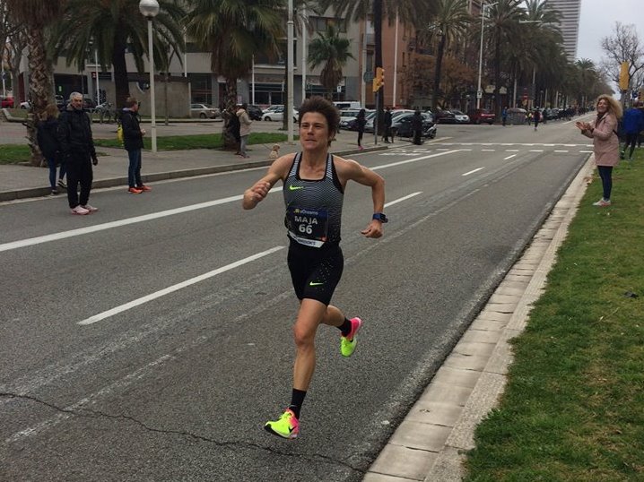 Maja Neuenschwander beim Halbmarathon 2017 in Barcelona (Photo: Facebook)