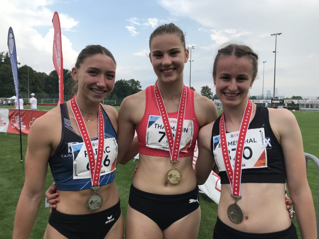 Chloé Rabac, Lia Thalmann, Jana Blumenthal (Photo: Swiss Athletics)