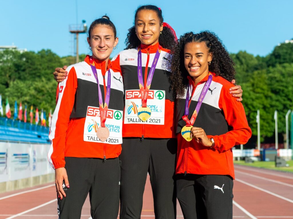 Valentina Rosamilia, Audrey Werro, Ditaji Kambundji (Photo: athletix.ch)
