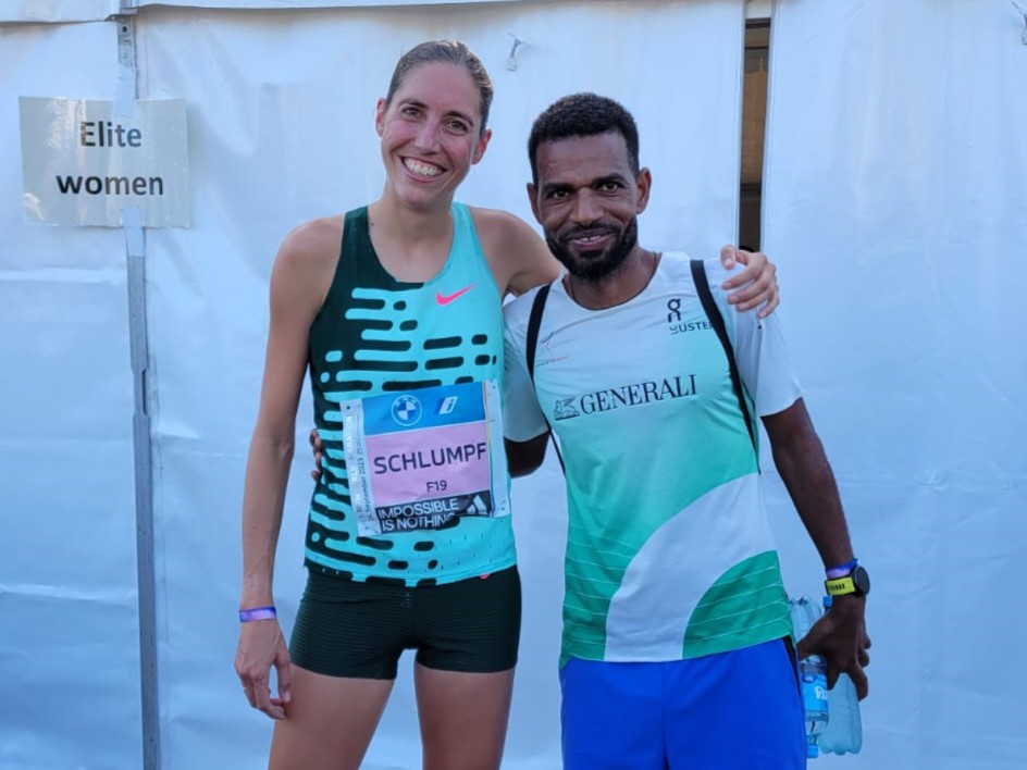 Fabienne Schlumpf, Tadesse Abraham (Photo: Swiss Athletics)