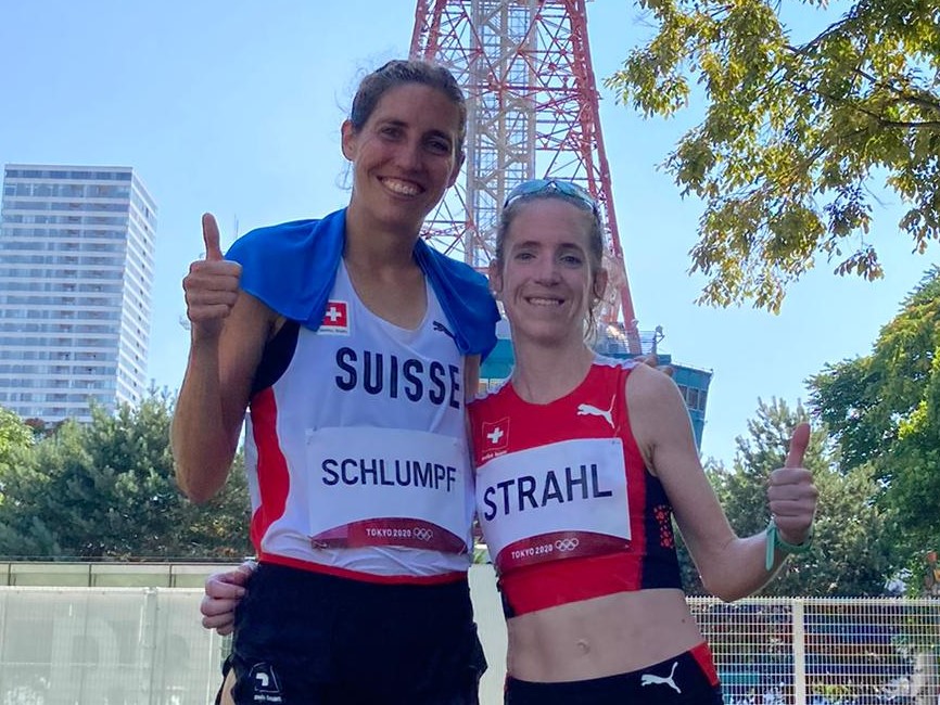 Fabienne Schlumpf, Martina Strähl (Photo: Swiss Athletics)