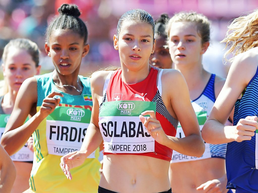 Delia Sclabas im Final über 1500 m an der U20-WM 2018 in Tampere (Photo: Iris Hensel)