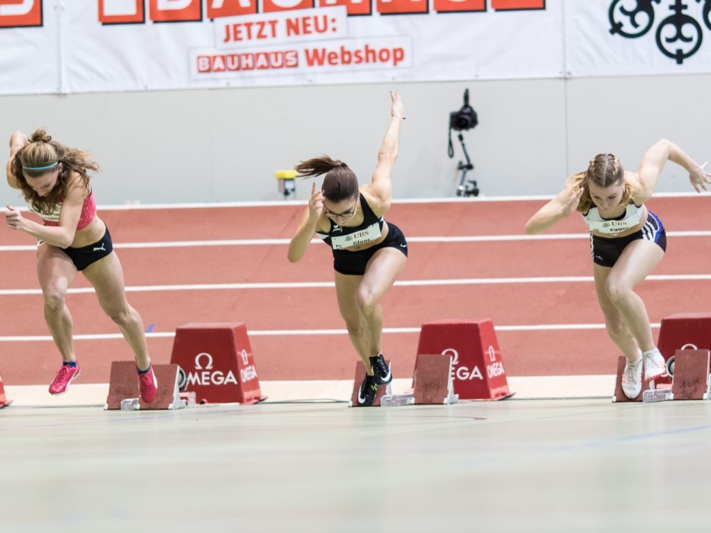 Sprinterinnen an der Hallen-SM 2018 in Magglingen (Photo: athletix.ch)