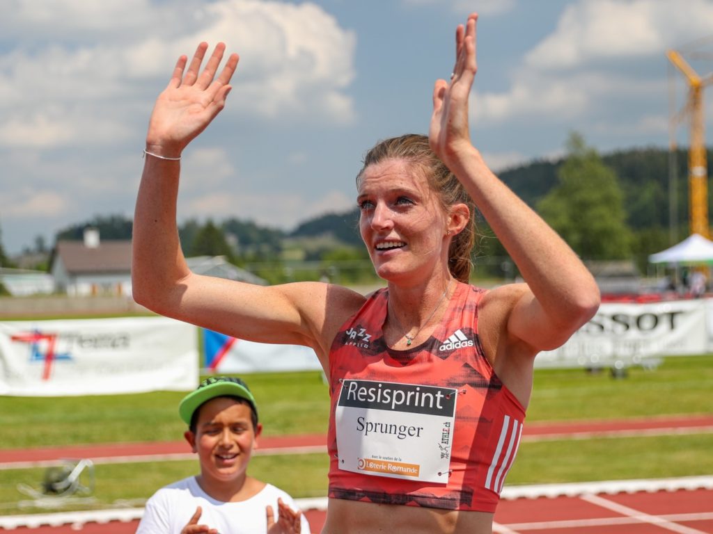 Lea Sprunger, Schweizer Rekord 400 m in La Chaux-de-Fonds (Photo: athletix.ch)