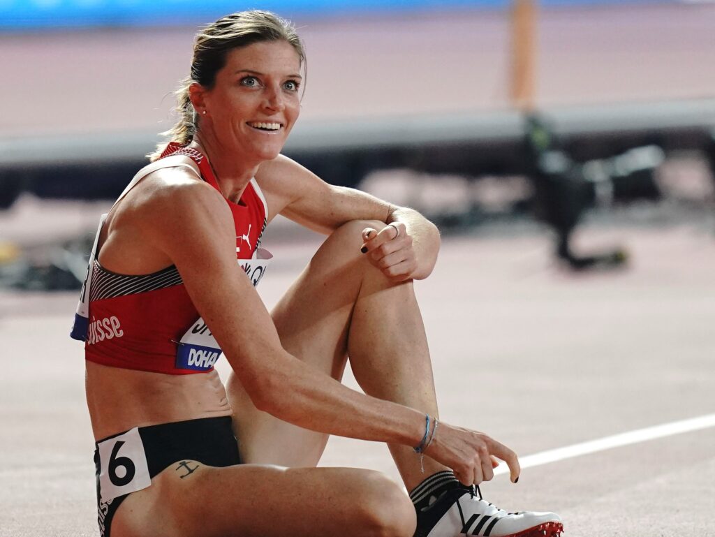 Lea Sprunger nach dem Halbfinal an der WM 2019 in Doha (Photo: athletix.ch)