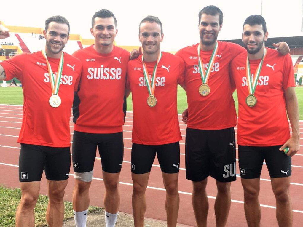 Joel Burgunder, Vincent Notz (Ersatz), Daniele Angelella, Silvan Lutz, Bastien Mouthon (Photo: Swiss Athletics)