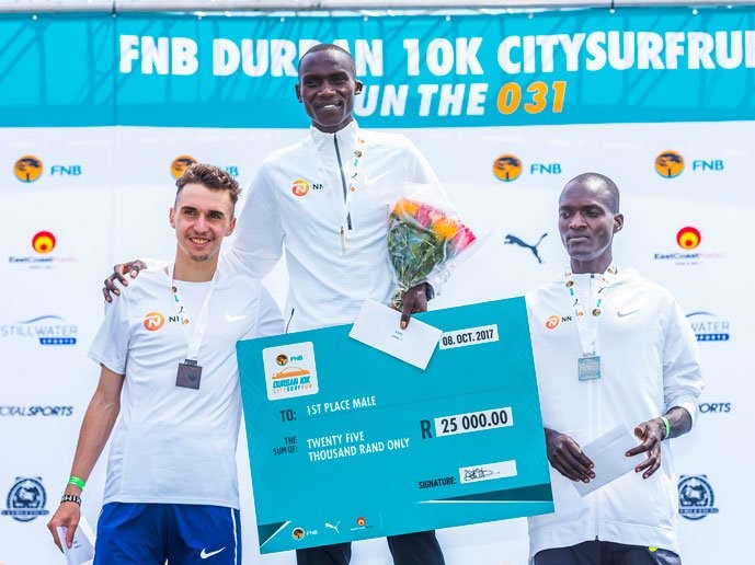 Julien Wanders beim Durban 10k 2018 (Photo: European Athletics)